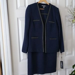Karl Lagerfeld beautiful navy blue tweed dress